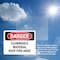 Signmission Flammable Material Keep Fire Away Danger Sign, Vinyl Decal, 10in W x 7in L, 2PK OS-2PACK-DS-D-710-L-2350 - alternate 3